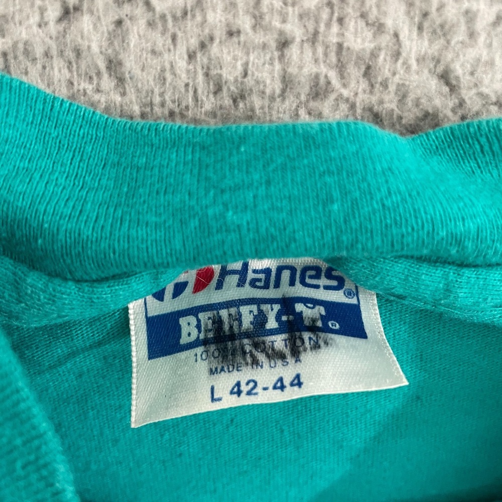 Vintage Hawaii Sunset T Shirt Men L Teal Single Stitch Destination Travel Tee - Picture 5 of 12